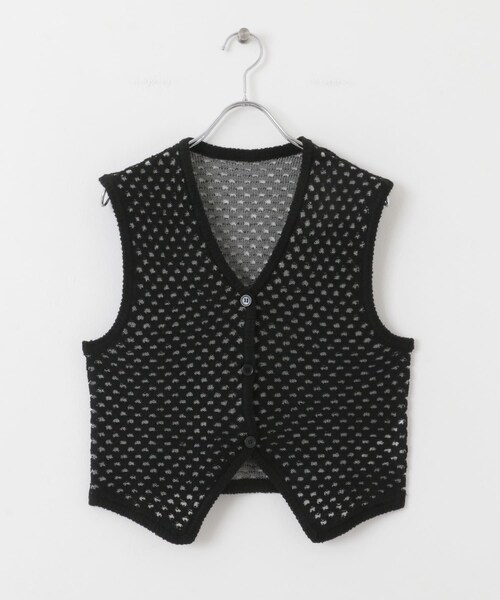 KBF（ケイビーエフ）の「ループヤーンメッシュベスト（ベスト・レディース・IVORY/YELLOW/BLACK・one）」の19枚目の写真
