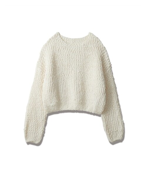 nissen（ニッセン）の「ポコポコニットプルオーバー（ニット/セーター・レディース・ピンク系/アイボリー/黒・M/L）」の2枚目の写真