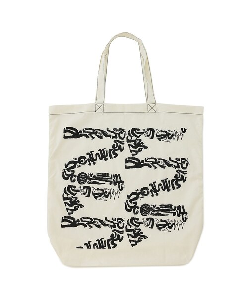 ADAM ET ROPE'(アダムエロペ)の「MUU STORE LOGO PRINT TOTE BAG(トートバッグ・レディース・キナリ・F)」の1枚目の写真