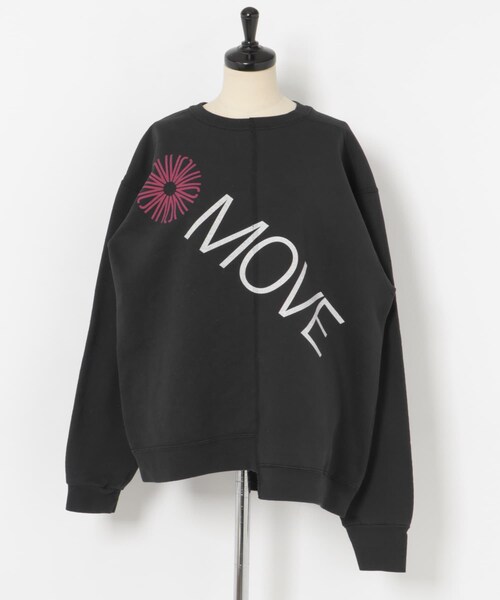 THE GOODLAND MARKET（ザグッドランドマーケット）の「77circa　make MOVE print sweat top（スウェット・レディース・gray1/black1/black2/gray2/navy1/navy2・one）」の10枚目の写真