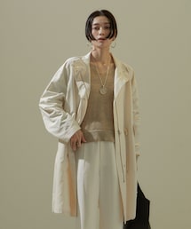 ADAM ET ROPE' | [24SS]ミリタリースタンドカラーコート/モッズコート【撥水加工・洗える】(ミリタリージャケット)