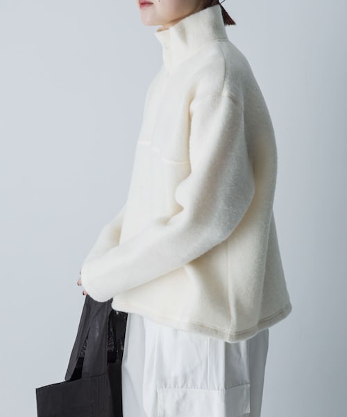 かぐれ（カグレ）の「ウールコットンフリースプルオーバー（その他トップス・レディース・OFF/BLACK・Free）」の3枚目の写真