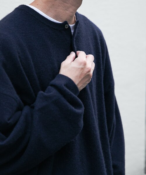 SUPER WIDE CASHMERE HENRY NECK