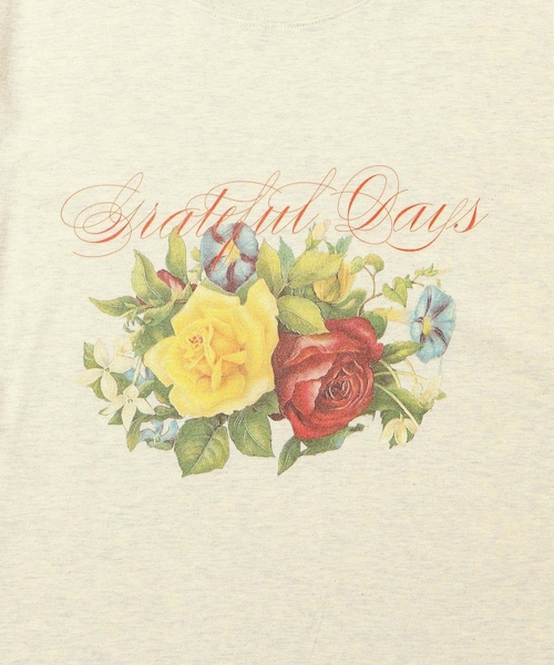 ADAM ET ROPE'（アダムエロペ）の「【TENDER PERSON/テンダー パーソン】FLOWER GARDEN TEE（Tシャツ/カットソー・メンズ・スミクロ/ライトグレー・1/2）」の7枚目の写真