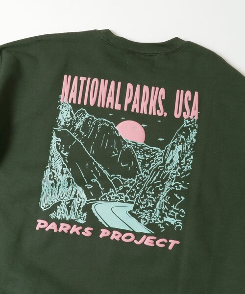 THE GOODLAND MARKET（ザグッドランドマーケット）の「PARKS PROJECT　NATIONAL PARKS SWEAT（スウェット・メンズ・GREEN/YELLOW・M/L）」の14枚目の写真