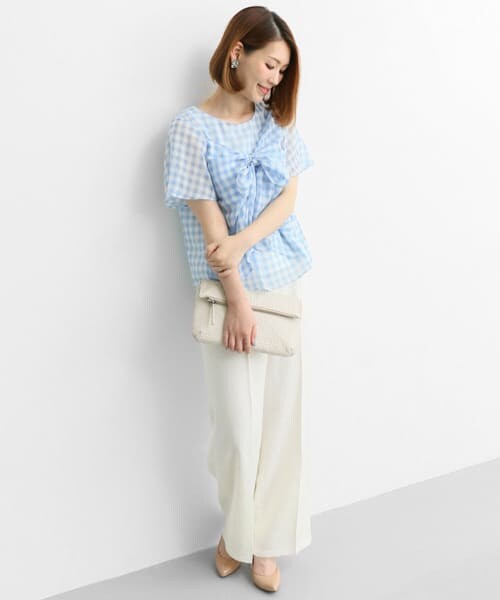 URBAN RESEARCH ROSSO（アーバンリサーチロッソ）の「ギンガムシャツTシャツ（シャツ/ブラウス・レディース・BLACK/BLUE/YELLOW・FREE）」の10枚目の写真