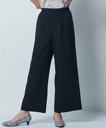 nissen | 【レディーススーツ】セットアップ対応９分丈セミワイドパンツ（上下別売・すごく伸びる多機能変り織リスピィシリーズ）(スーツパンツ)