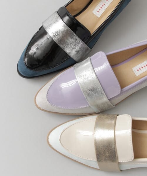 SENSE OF PLACE by URBAN RESEARCH（センスオブプレイスバイアーバンリサーチ）の「マテリアルミックスベルトローファー（ドレスシューズ・レディース・LAVENDER/OFF WHITE/BLACK・36/37/38）」の10枚目の写真