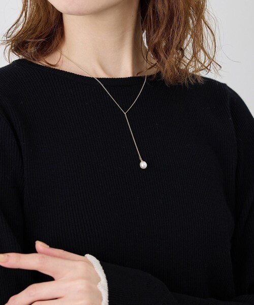 ROPE' PICNIC(ロペピクニック)の「淡水パールトップショートY字ネックレス(ネックレス・レディース・ゴールド/シルバー・F)」の4枚目の写真