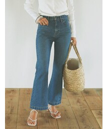 Ungrid | センタープレス9分丈フレアデニム(デニムパンツ)