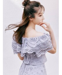 MERCURYDUO | 【MERCURYDUO×新希咲乃】2WAYカットワークバックリボンブラウス(シャツ/ブラウス)