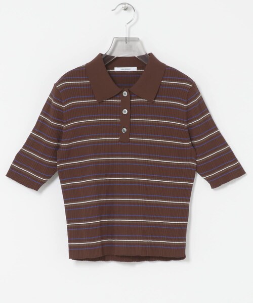 URBAN RESEARCH(アーバンリサーチ)の「ランダムリブポロ衿ニット(ポロシャツ・レディース・IVORY/BROWN/BRN BORDER/BRD BORDER・Free)」の19枚目の写真