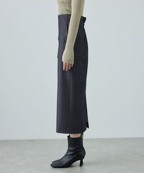 ROPE'（ロペ）の「[美人スカート]トリアセツイル ポケット付きタイトスカート(デニムライク)/イージーケア・セットアップ対応（スカート・レディース・ネイビー系・36/38/40）」の15枚目の写真