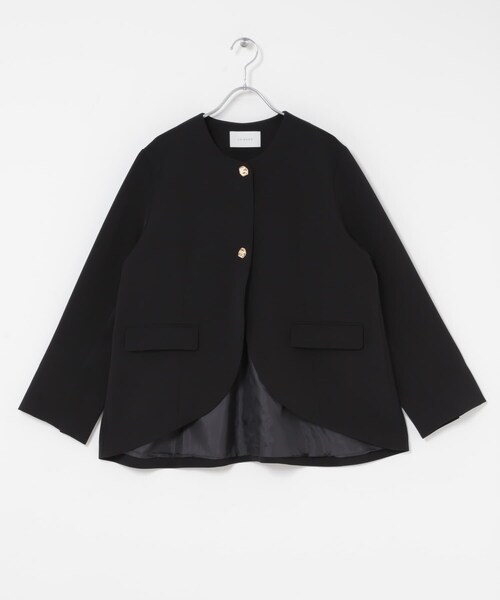 URBAN RESEARCH ROSSO（アーバンリサーチロッソ）の「『別注』CHIGNON×ROSSO　ラウンドヘムジャケット（その他アウター・レディース・OWHITE/BLACK・Free）」の20枚目の写真