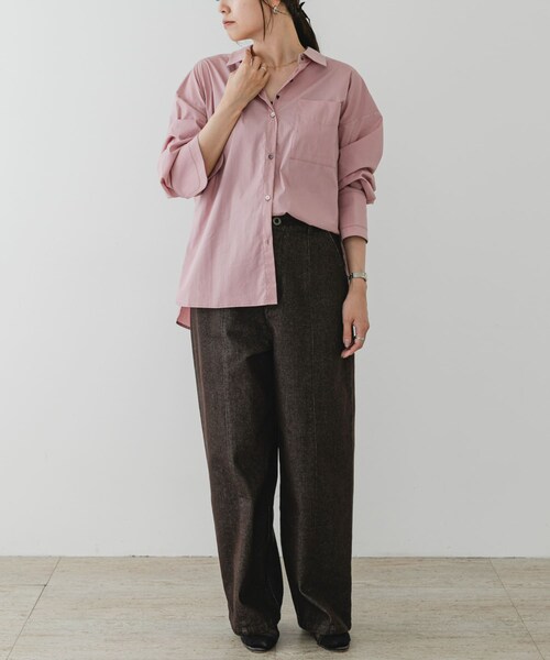 URBAN RESEARCH ROSSO（アーバンリサーチロッソ）の「F by ROSSO　カーブフォルムデニムパンツ（デニムパンツ・レディース・NAVY/BROWN・36/38）」の9枚目の写真