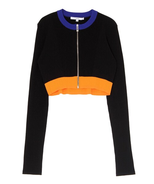 UN3D.（アンスリード）の「SHORT KT ZIP CD（カーディガン/ボレロ・レディース・ブラック/カーキ・F）」の21枚目の写真