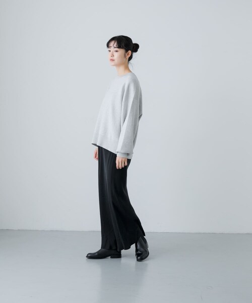かぐれ（カグレ）の「『ユニセックス』コットンカシミヤスムースニットプルオーバー（ニット/セーター・レディース・GRAY/OATMEAL・1/2）」の15枚目の写真