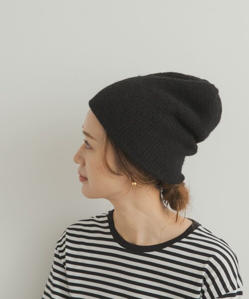 URBAN RESEARCH DOORS（アーバンリサーチドアーズ）の「リブ編みビーニー（ニットキャップ/ビーニー・レディース・BEIGE/CHARCOAL/BLACK・one）」の6枚目の写真