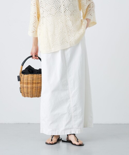 かぐれ（カグレ）の「『2サイズ展開』コットンストレートスカート（スカート・レディース・OFF/BLACK・0/1）」の14枚目の写真