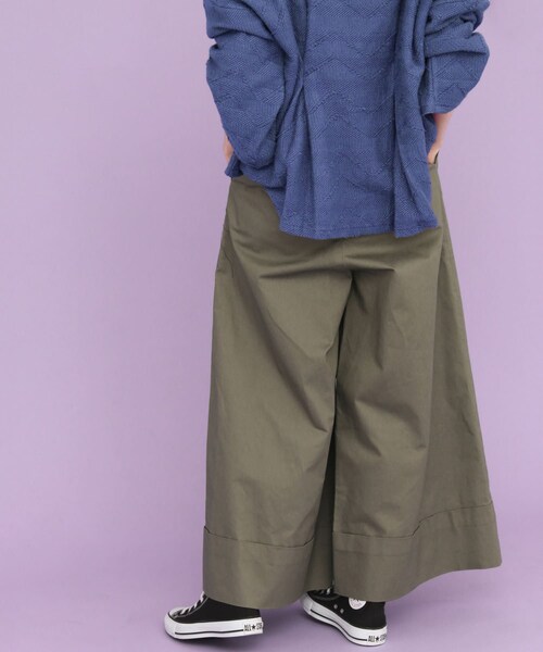 KBF（ケイビーエフ）の「スーパーWIDEチノパン（チノパンツ・レディース・BEIGE/PINK/KHAKI・one）」の9枚目の写真