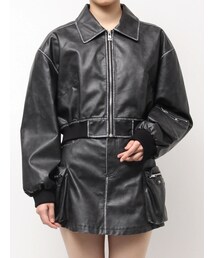 GYDA | URBAN EDGEフェイクレザーユーティリティーブルゾン(ブルゾン)