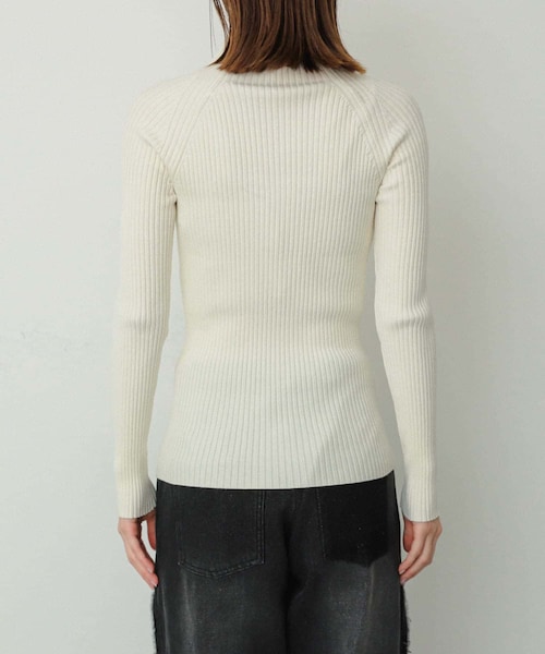 SENSE OF PLACE by URBAN RESEARCH(センスオブプレイスバイアーバンリサーチ)の「ストレッチリブハイネックセーター(ニット/セーター・レディース・RED/WHT×BLK/IVORY/BLACK/BEIGE/NAVY/ORANGE/BLUE/GREEN/PURPLE/CHARCOAL・One/COMPACT)」の13枚目の写真