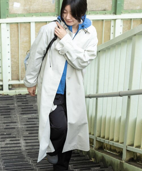 EKAL（エカル）の「T/Cツイルステンカラーコート（ステンカラーコート・レディース・アイボリー/カーキ/ベージュ・One）」の6枚目の写真