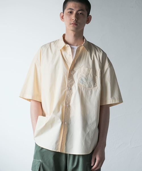URBAN RESEARCH（アーバンリサーチ）の「高密度コットンショートスリーブシャツ（シャツ/ブラウス・メンズ・YELLOW/WHITE/GRAY/L.BLUE・M/L）」の4枚目の写真