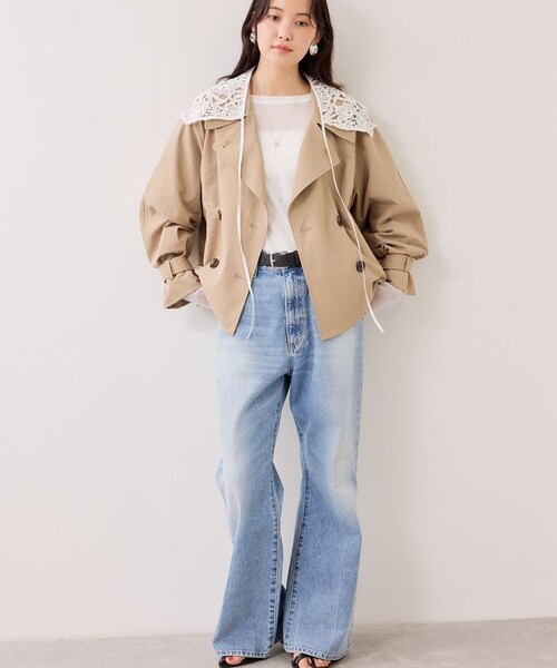 VIS(ビス)の「レース付け衿(バンダナ/スカーフ・レディース・オフホワイト・F)」の6枚目の写真