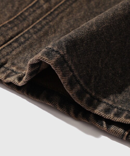 ADAM ET ROPE'（アダムエロペ）の「【NVRFRGT/ネヴァーフォーゲット】3D TWISTED WIDE LEG JEANS MUD FADED BLACK（デニムパンツ・メンズ・スミクロ・1/2/3）」の16枚目の写真
