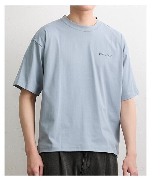 nissen（ニッセン）の「COOLMAX天竺BACKPRINT半袖Tシャツ CONVERSE（コンバース）（Tシャツ/カットソー・メンズ・64サックス/48スミクロ・M/L/LL）」の7枚目の写真