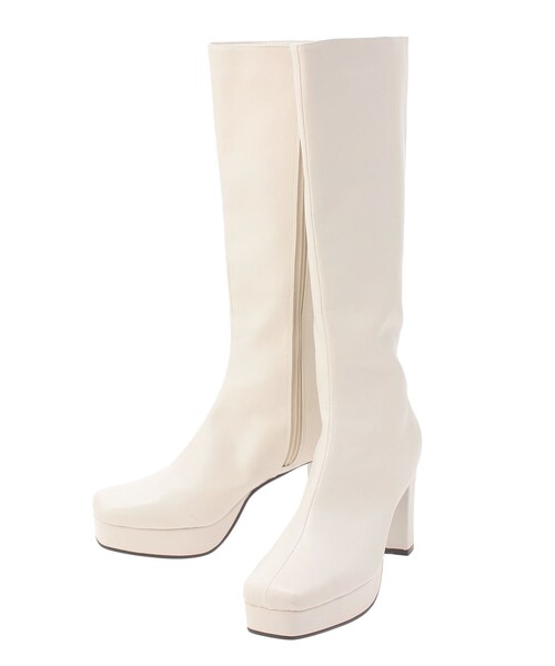 RESEXXY（リゼクシー）の「チャンキーブーツ（ブーツ・レディース・アイボリー/ブラック/ブラウン・S/M/L）」の4枚目の写真