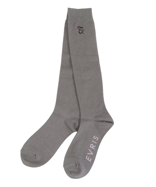 EVRIS（エヴリス）の「オリジナルEロゴハイソックス（ソックス/靴下・レディース・ホワイト/グレー/ブラック・F）」の6枚目の写真