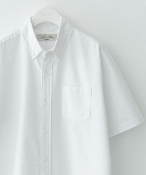URBAN RESEARCH Sonny Label（アーバンリサーチサニーレーベル）の「抗菌オックスボタンダウン半袖シャツ（シャツ/ブラウス・メンズ・ホワイト/サックスブルー/ネイビー/ギンガムチェック/オフストライプ/グレー・M/L/XL）」の20枚目の写真