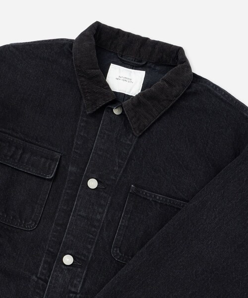 Saturdays NYC（サタデーズ ニューヨークシティ ）の「Antoine Coverall Jacket（デニムジャケット・レディース・ブラック/ブルー・L/M/S/XL）」の11枚目の写真