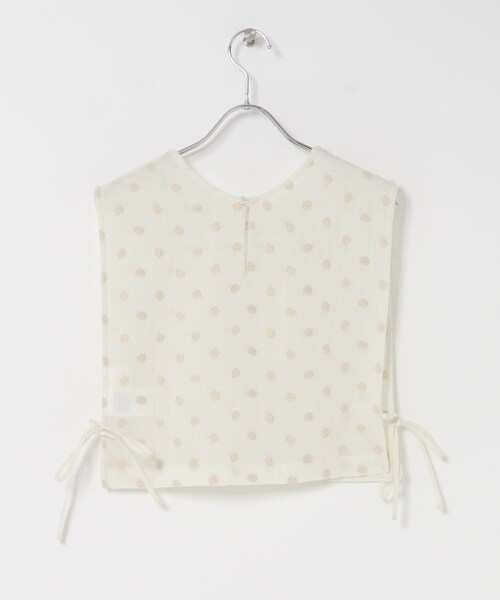 かぐれ（カグレ）の「ドット刺繍ウールガーゼビブ（ベスト・レディース・IVORY/BLACK・FREE）」の12枚目の写真