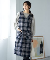 nissen | 裏起毛ジャンパースカート(ワンピース)