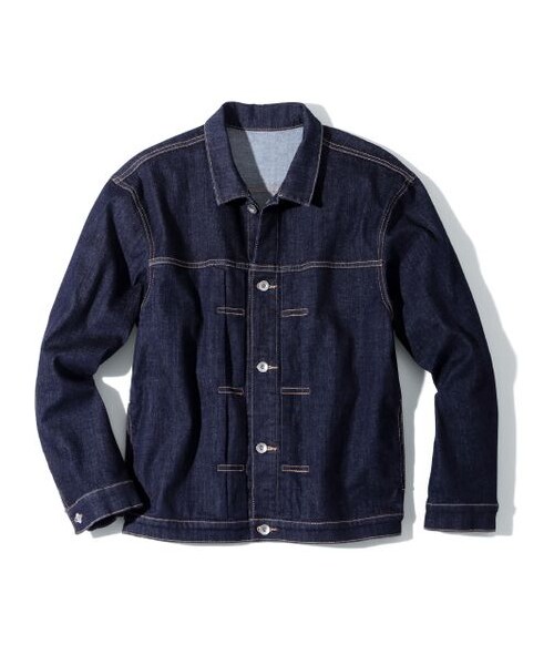 nissen（ニッセン）の「【MBコラボ】ハイストレッチデニムブルゾン（デニムジャケット・メンズ・ブルー/ネイビー・M/L/LL/3L/4L/5L/6L/8L/10L）」の13枚目の写真