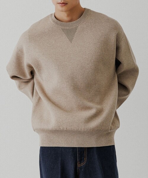 ADAM ET ROPE'（アダムエロペ）の「杢スウェット ニット プルオーバー（ニット/セーター・メンズ・チャコール/グレー系/ベージュ系・L/M/S）」の20枚目の写真