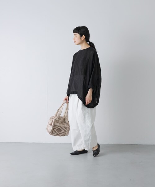 かぐれ（カグレ）の「コットンテーパードイージーパンツ（その他パンツ・レディース・OFF/PINK/BLUE・Free）」の15枚目の写真