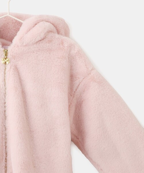 ROPE' PICNIC(ロペピクニック)の「【KIDS/キッズ】ふわふわフェイクファージップブルゾン(ブルゾン・キッズ・オフホワイト/ピンク・L/M/S)」の12枚目の写真