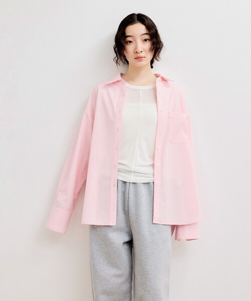 ADAM ET ROPE'(アダムエロペ)の「【WEB限定】ブロードカラーシャツ(シャツ/ブラウス・レディース・ブラック/ブルー系/サックス/ピンク・F)」の15枚目の写真