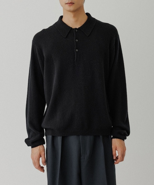 ADAM ET ROPE'（アダムエロペ）の「12GG カシミヤ ニット ポロシャツ（ポロシャツ・メンズ・ブラック/チャコール/ピンク系・L/M）」の13枚目の写真