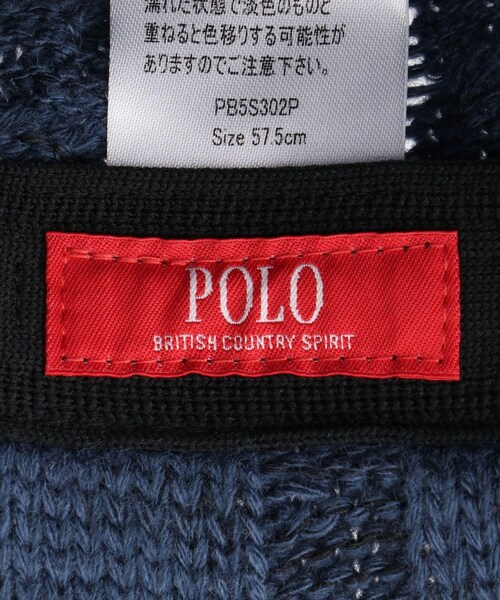 Jayro（ジャイロ）の「POLO BCSケーブルニットハット（ハット・レディース・チャコール/ホワイト系/ブルー/レッド・F）」の11枚目の写真