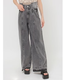 MURUA | パターンヴィンテージライクワイドデニム(デニムパンツ)