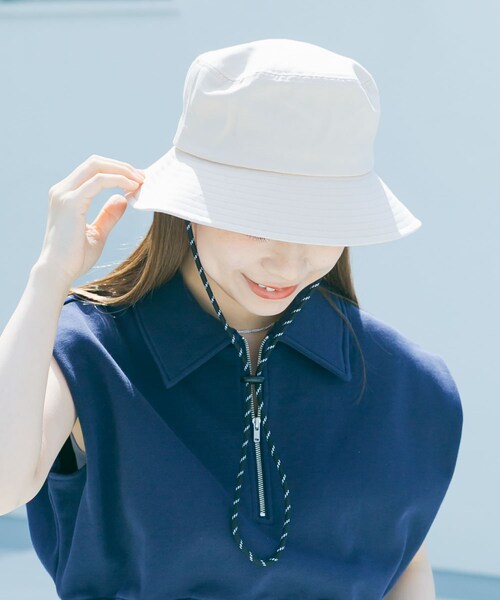 SMELLY（スメリー）の「コットンドロストハット（ハット・レディース・BLK/IVO・-）」の3枚目の写真