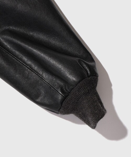 ADAM ET ROPE'(アダムエロペ)の「A-2 GOAT LEATHER BLOUSON(ライダースジャケット・メンズ・ブラック・L/M/S)」の15枚目の写真