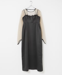 URBAN RESEARCH ROSSO | ANDRESD　RIBBONSDRESS×SHEER TOPS(ワンピース)