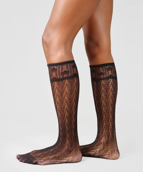 URBAN RESEARCH（アーバンリサーチ）の「SWEDISH STOCKINGS　ERICA CROCHET KNEE HIGHS（その他アンダーウェア/インナー・レディース・IVORY/BLACK・-）」の8枚目の写真