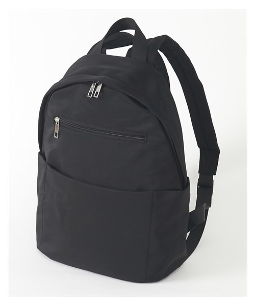 nissen（ニッセン）の「ツイル素材シンプル多ポケット軽量リュックサック（Ａ４対応）（バックパック/リュック・メンズ・ブラック/カーキ/グレー/ピンク/トープ・Y）」の6枚目の写真